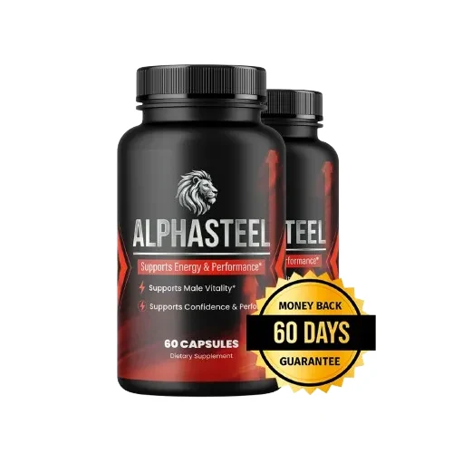 Twee potten ALPHA STEEL capsules